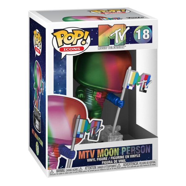 x_fk49459 MTV Funko POP! Ad Icons Vinyl Figura - Moon Person (Rainbow) 9 cm