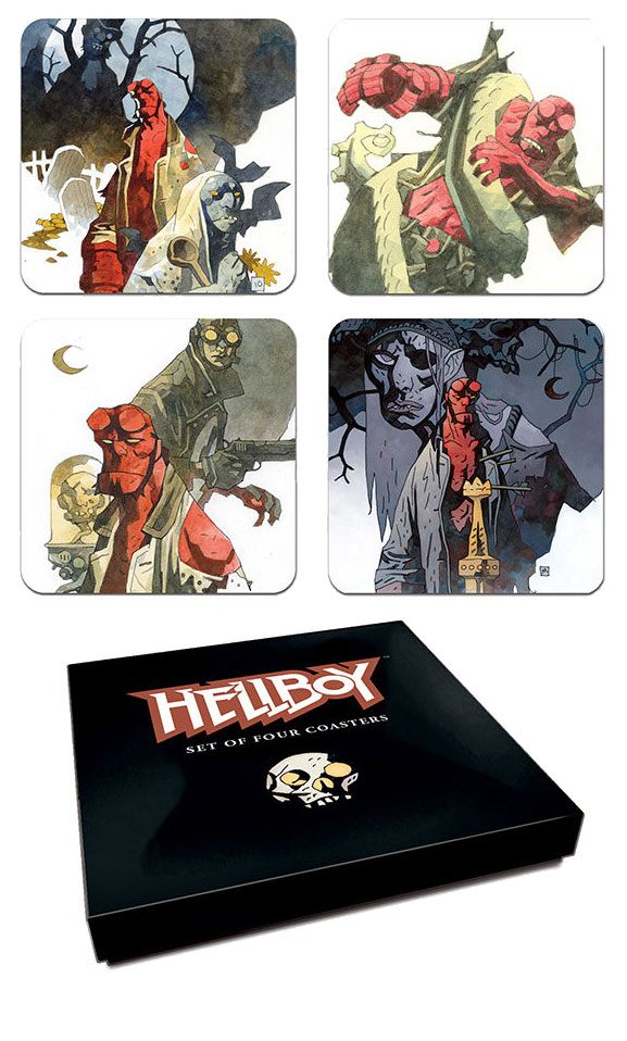 Hellboy Coaster Set Mignolas Classic Watercolors / 4 db-os Poháralátét szett